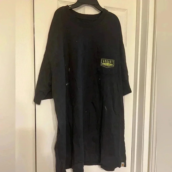 Carhartt black and yellow 2xl loose fit HAS PAINT STAINS - Picture 1 of 5